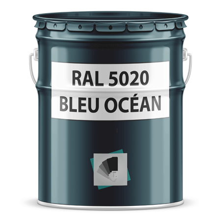 pot de peinture ral 5020 bleu ocean