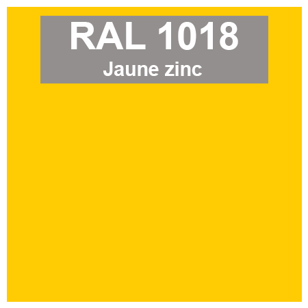 Code teinte RAl 1018 Jaune zinc
