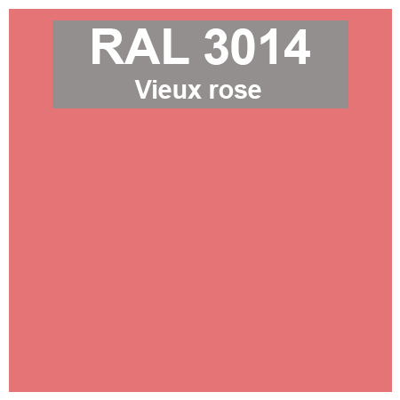 Code teinte RAl 3014 rouge vieux rose