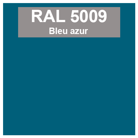 Code teinte RAl 5009 Bleu azur