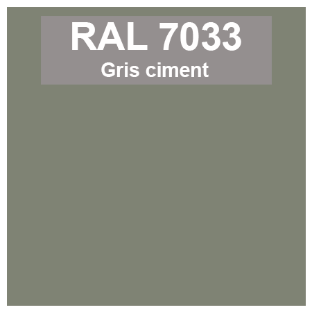 Code teinte RAl 7033 Gris ciment