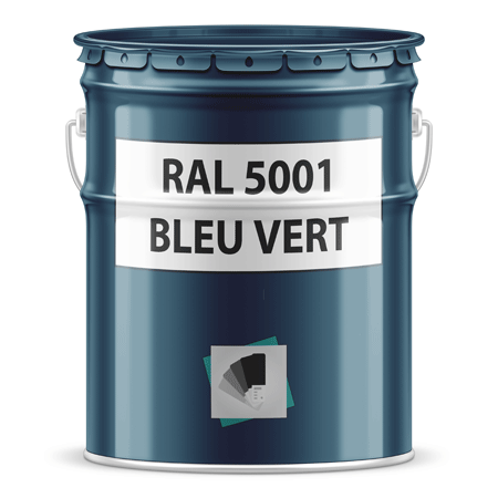 pot de peinture ral 5001 bleu vert