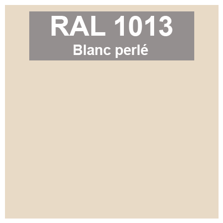 Code teinte RAl 1013 Blanc perlé