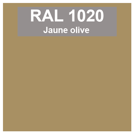 Code teinte RAl 1020 Jaune olive