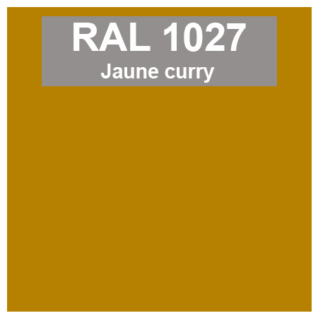 Code teinte RAl 1027 Jaune curry