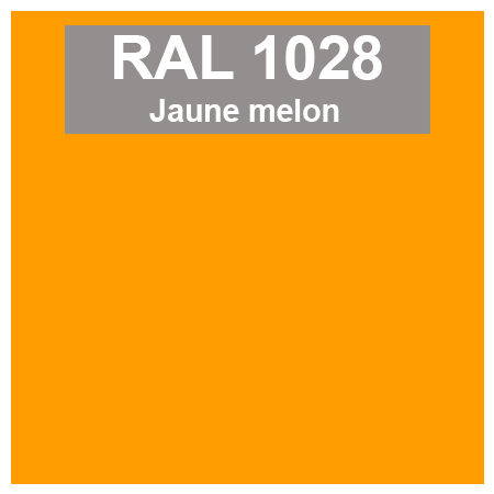 Code teinte RAl 1028 Jaune melon
