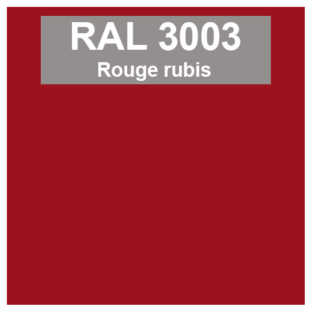 Code teinte RAl 3003 Rouge rubis