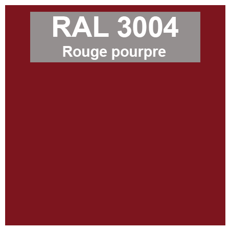 Code teinte RAl 3004 Rouge pourpre