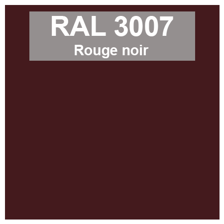 Code teinte RAl 3007 Rouge noir