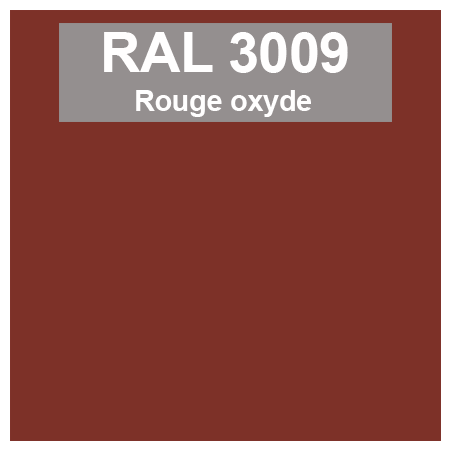 Code teinte RAl 3009 Rouge oxyde