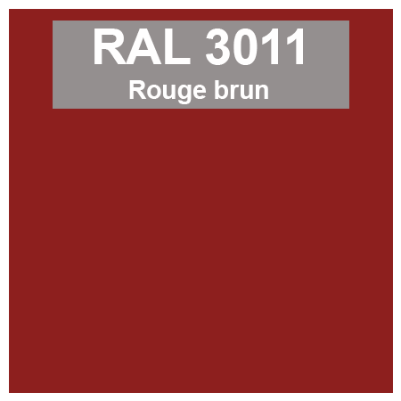 Code teinte RAl 3011 Rouge brun