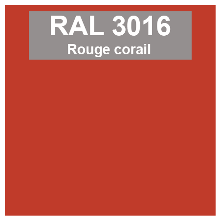 Code teinte RAl 3016 Rouge corail