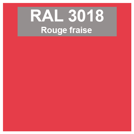 Code teinte RAl 3018 Rouge fraise