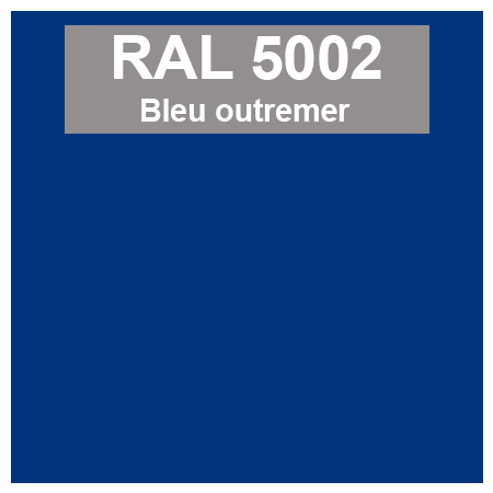 Code teinte RAl 5002 Bleu outremer
