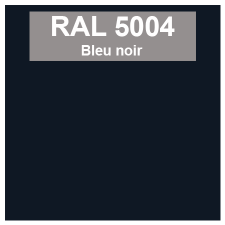 Code teinte RAl 5004 Bleu noir