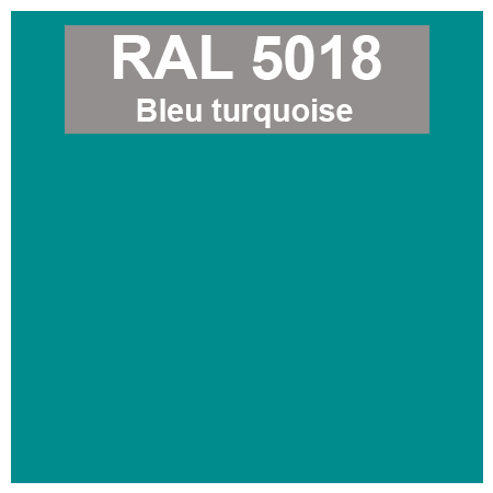 Code teinte RAl 5018 Bleu turquoise