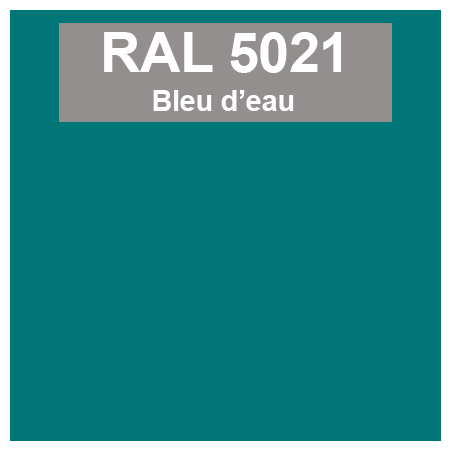 Code teinte RAl 5021 Bleu d'eau