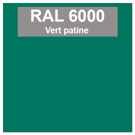 Code teinte RAl 6000 Vert patine