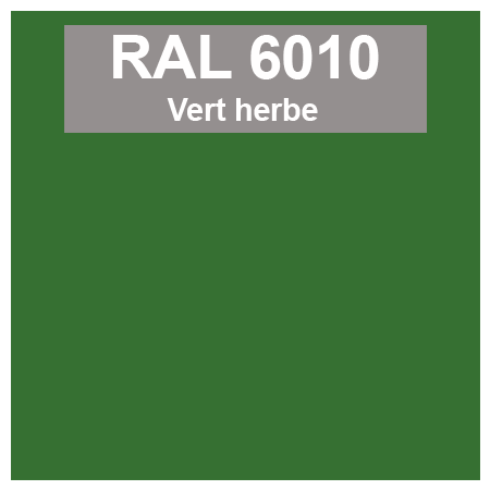 Code teinte RAl 6010 Vert herbe