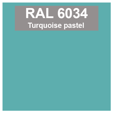 Code teinte RAl 6034 Turquoise pastel