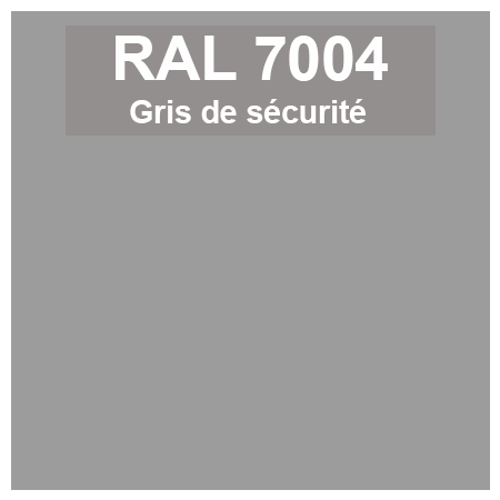 Code teinte RAl 7004 Gris de sécurité