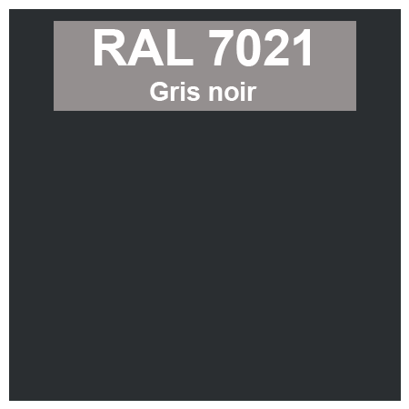 Code teinte RAl 7021 Gris noir