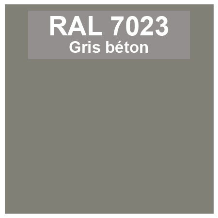 Code teinte RAl 7023 Gris béton