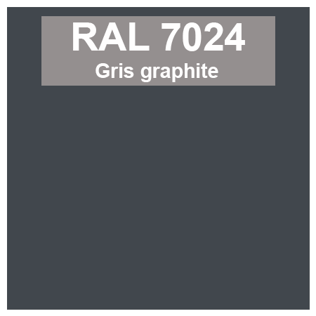 Code teinte RAl 7024 Gris graphite