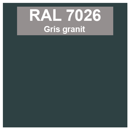 Code teinte RAl 7026 Gris granit
