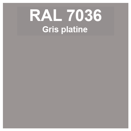 Code teinte RAl 7036 Gris platine