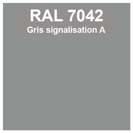Code teinte RAl 7042 Gris signalisation A