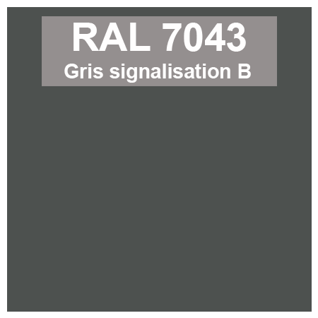 Code teinte RAl 7043 Gris signalisation b