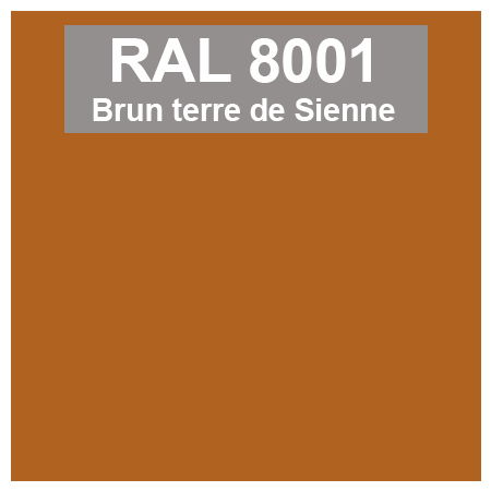 Teinte RAL 8001 Brun terre de sienne
