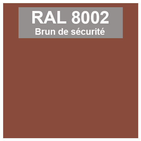 Code teinte RAl 8002 Brun de sécurité