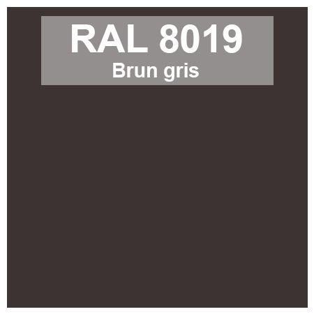 Code teinte RAl 8019 Bleu gris