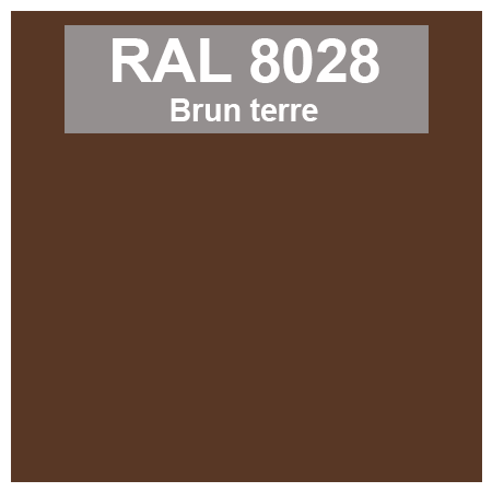 Code teinte RAl 8028 Brun terre