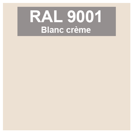 Code teinte RAl 9001 Blanc crème