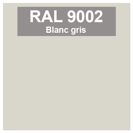 Teinte RAL 9002 Blanc gris