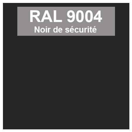 Code teinte RAl 9004 Noir de sécurité