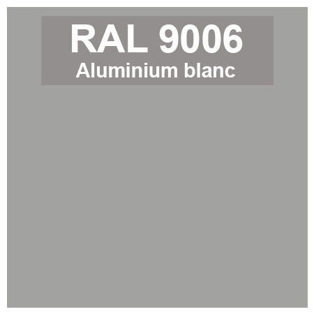Code teinte RAl 9006 Aluminium blanc