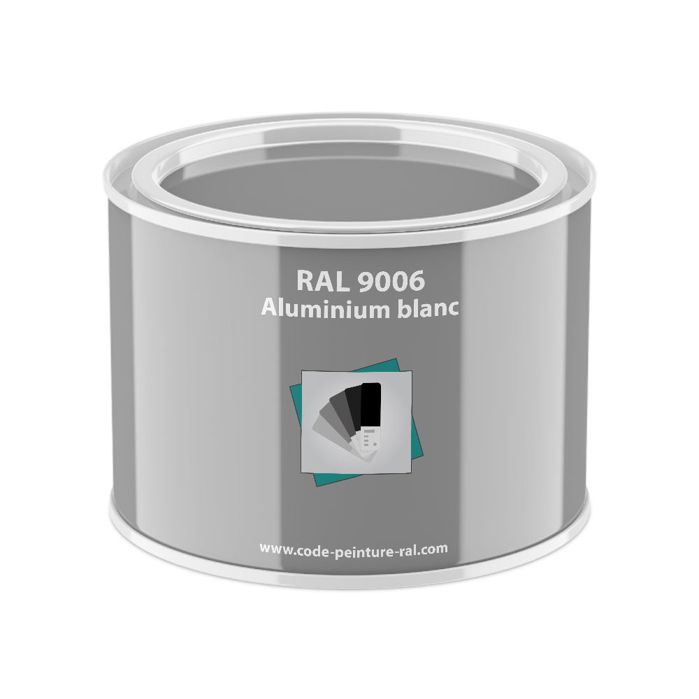 Pot RAL 9006 Aluminium blanc